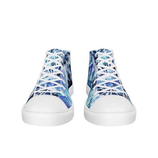 Frozen Fred Designer Men’s High Top Canvas Shoes